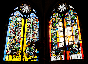 windows in church of St. Gildard, Nevers